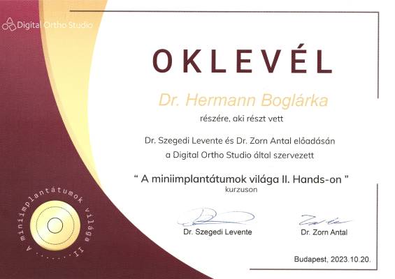 dr. Hermann Boglárka fogszabályozás